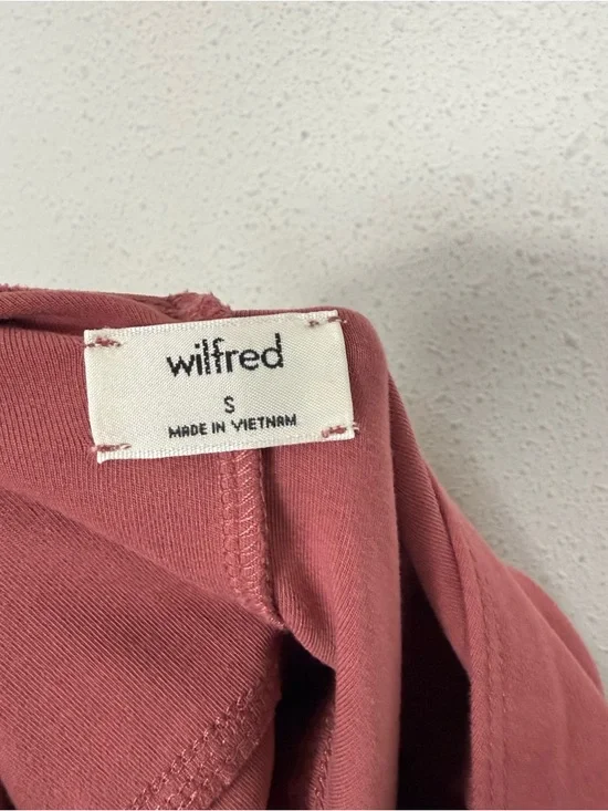 Aritzia Wilfred Talmont Bodysuit Long Sleeve Sheer Rust Pink Sz Small - Picture 7 of 9